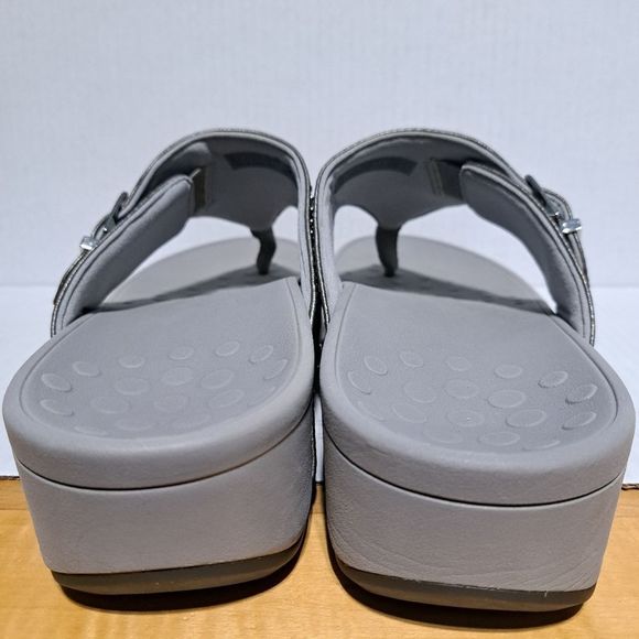 Vionic Capitola With Studs Platform Sandal Flip-flops Size 10 Pewter Gray - Picture 9 of 14